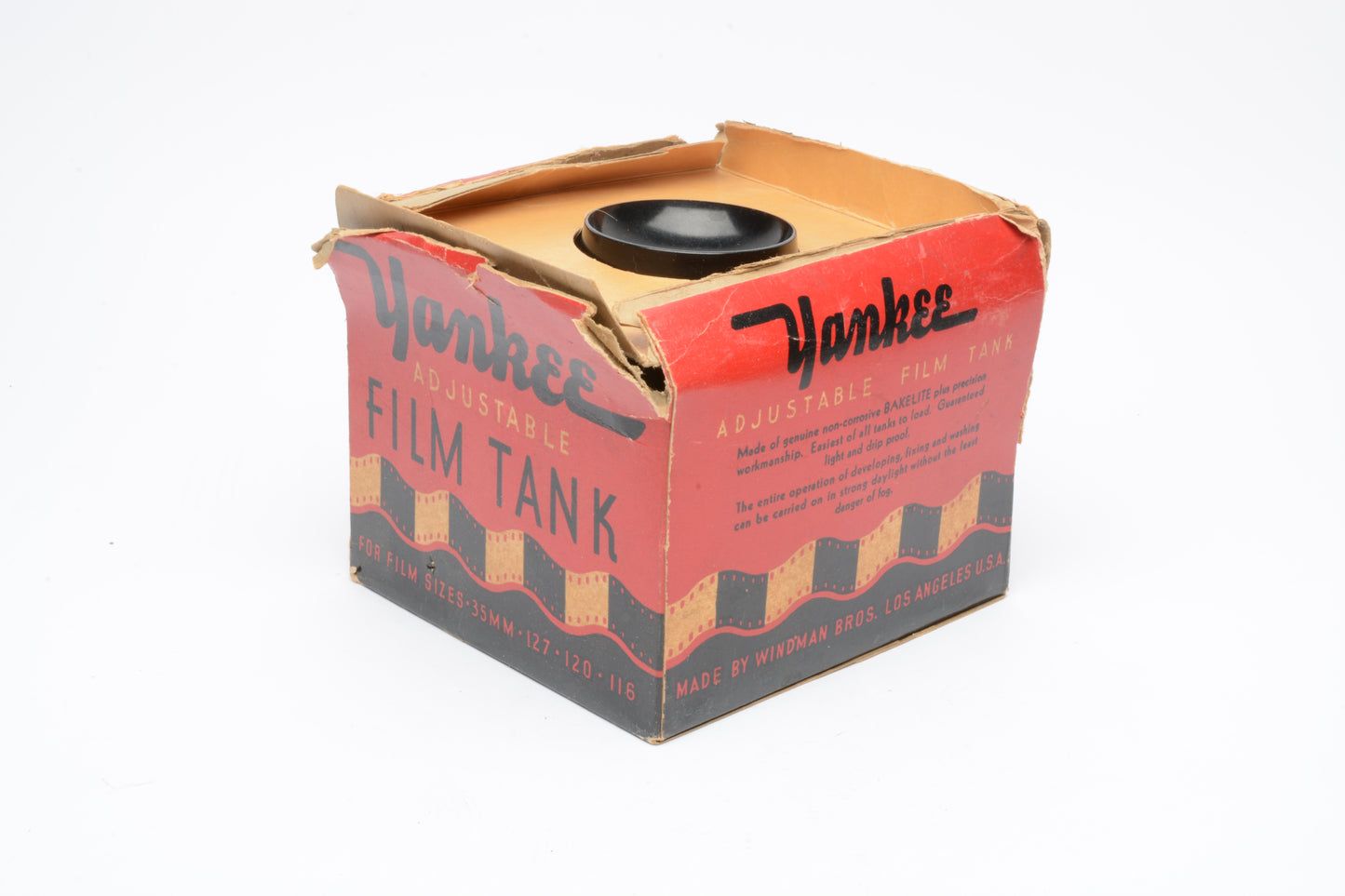 Yankee adjustable roll film tank fro 35mm, 127, 120 and 116 film, *Read