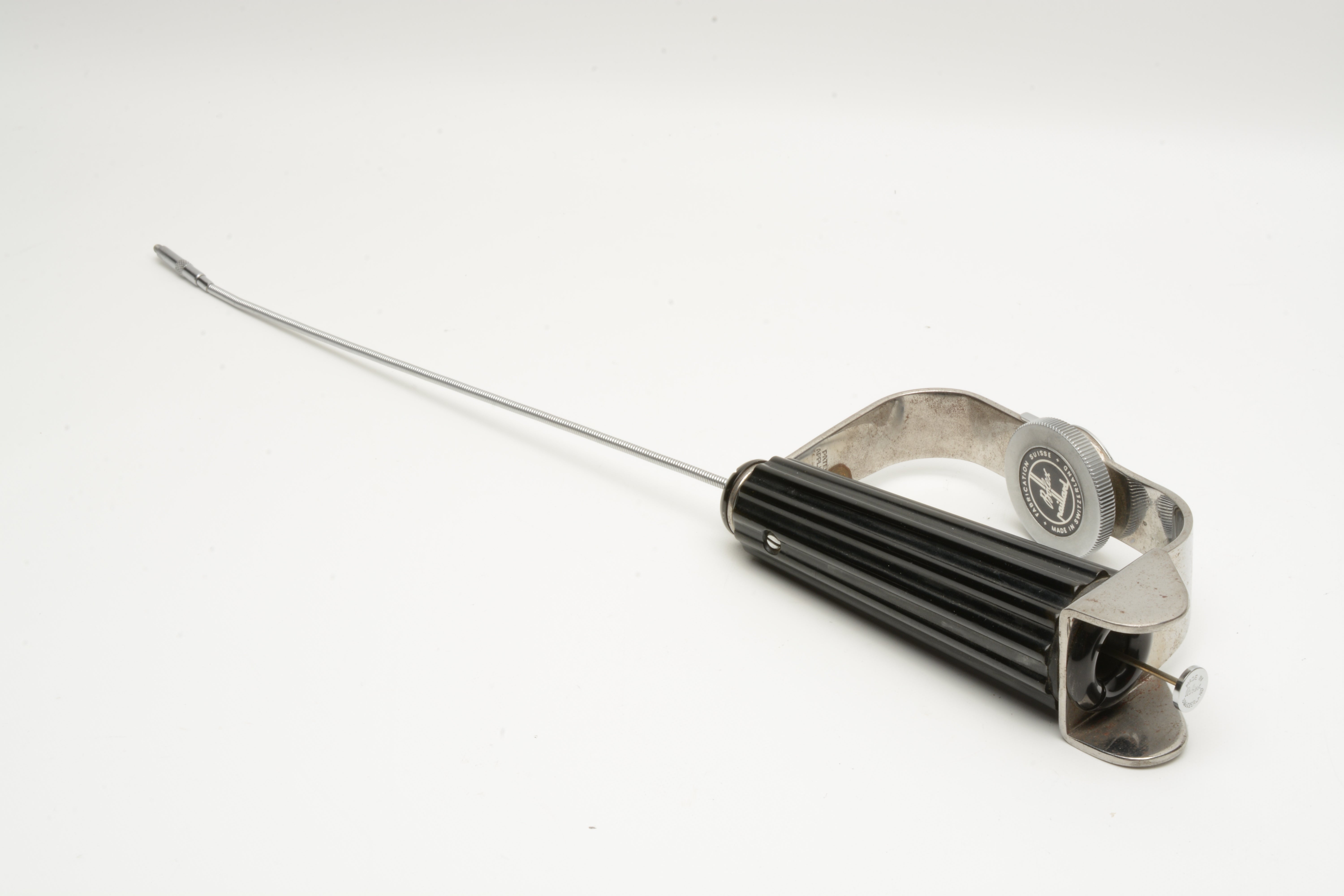 Bolex hand grip and shutter release for Bolex H16 or H8 cameras