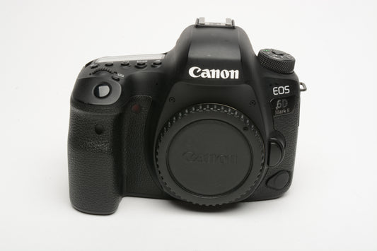 Canon EOS 6D Mark II 26.2MP DSLR body, batt, charger, only ~18K acts! tested, nice!