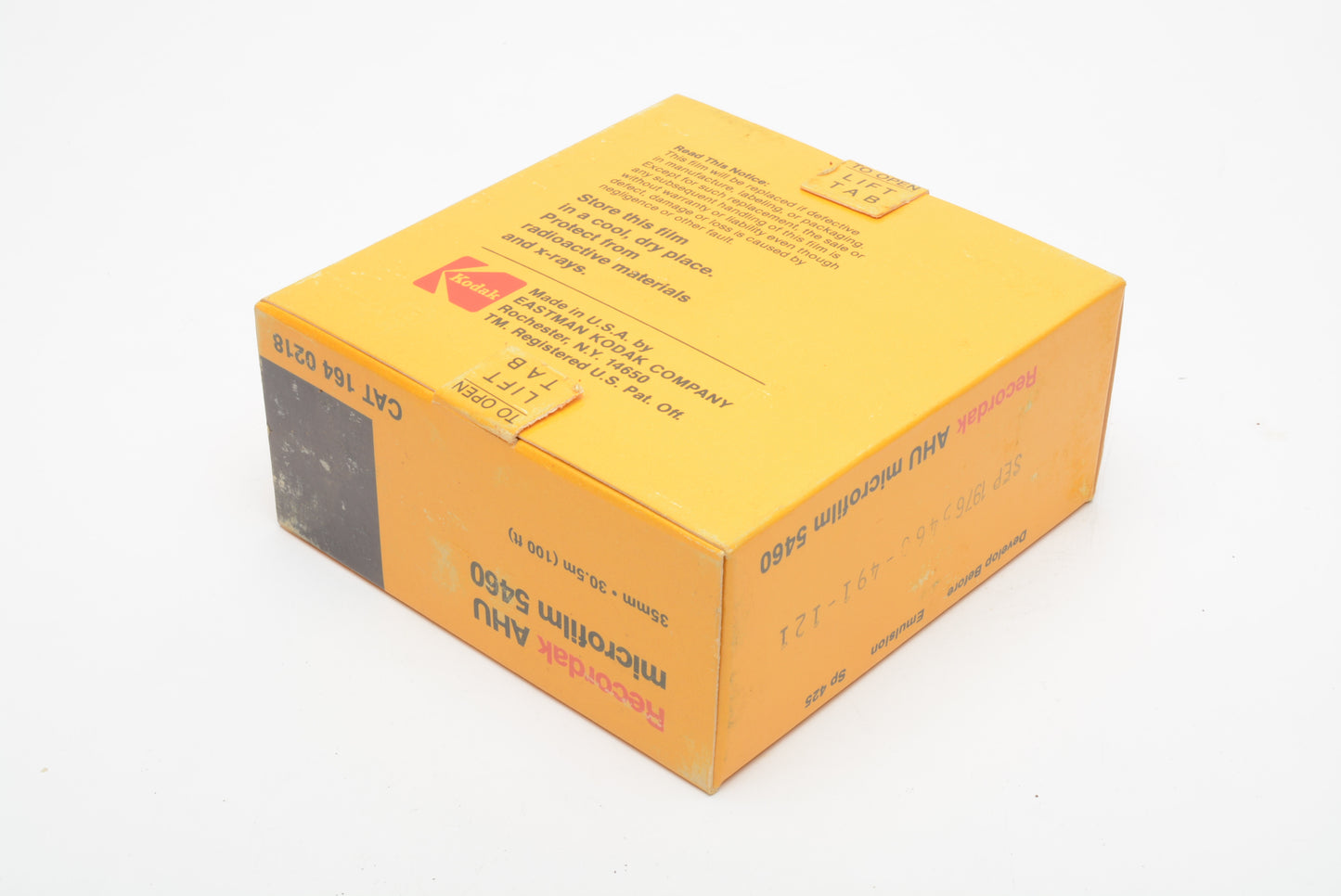 Kodak Recordak AHU Microfilm 5460 35mm 100ft. Sealed Expired 9/1976 #164-0218