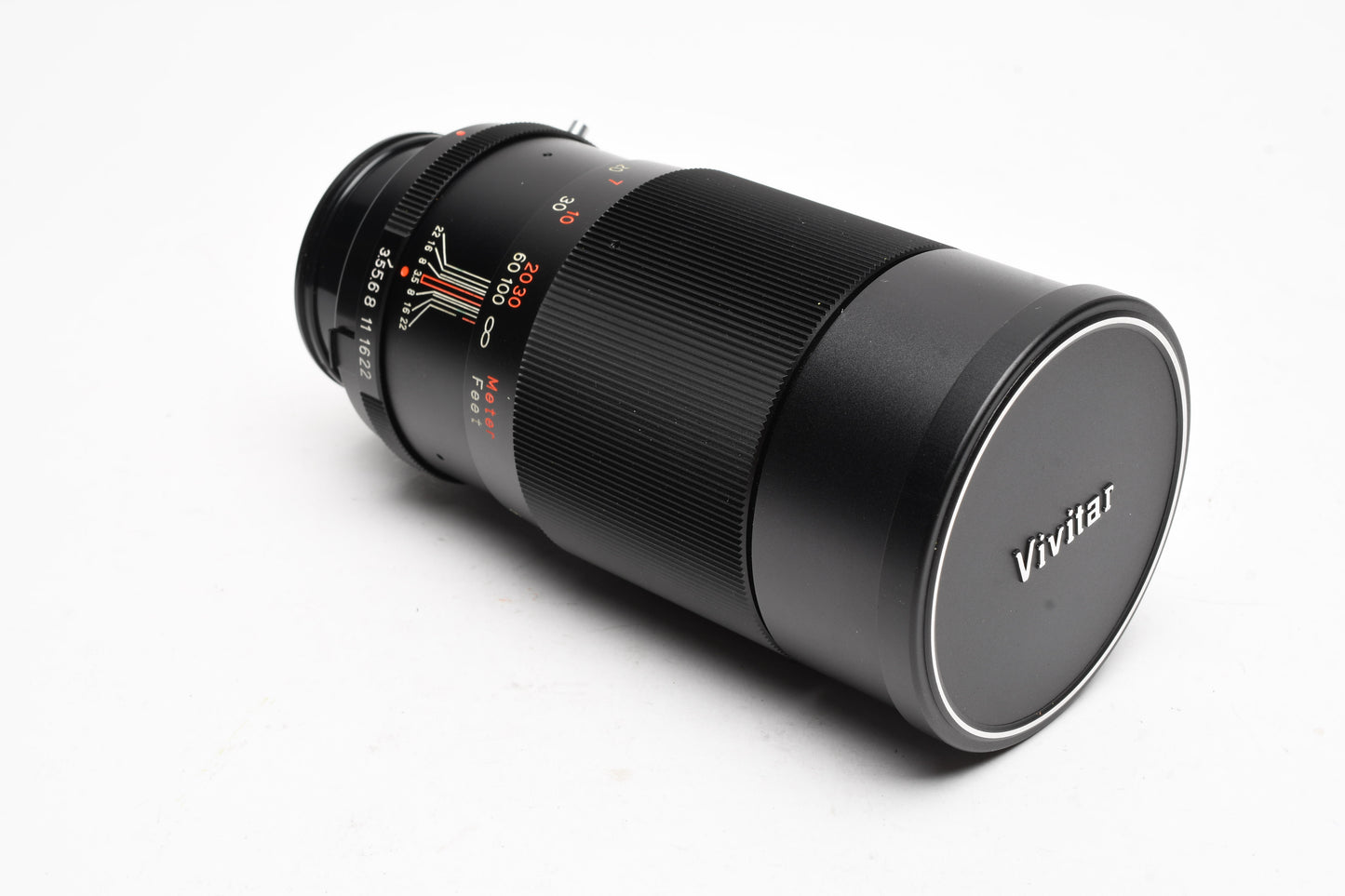 Vivitar 200mm f3.5 telephoto lens M42 mount, Mint-, nice glass, caps + case