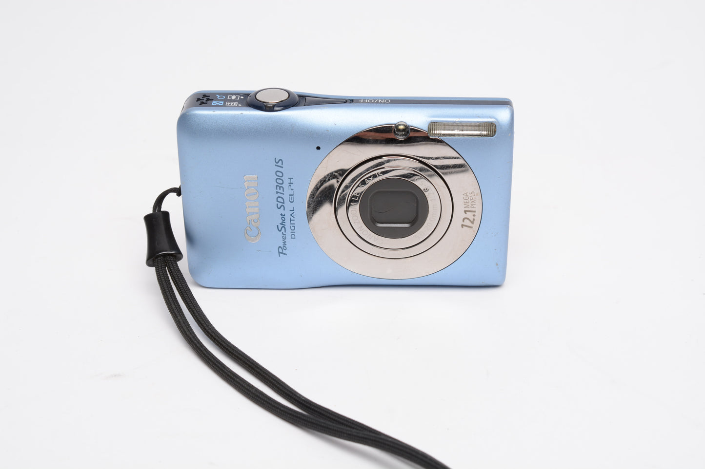 Canon PowerShot SD1300 IS Digital Elph Point & Shoot Camera w/ batt, charger, SD