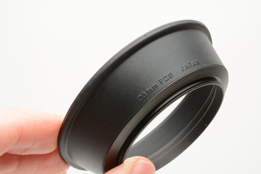 Olympus OM 28mm f2.8 Rubber hood shade, Very clean, Nice (49mm)