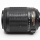 Nikon AFS Nikkor 55-200mm F4-5.6G ED DX VR zoom lens, caps, pouch, hood, UV