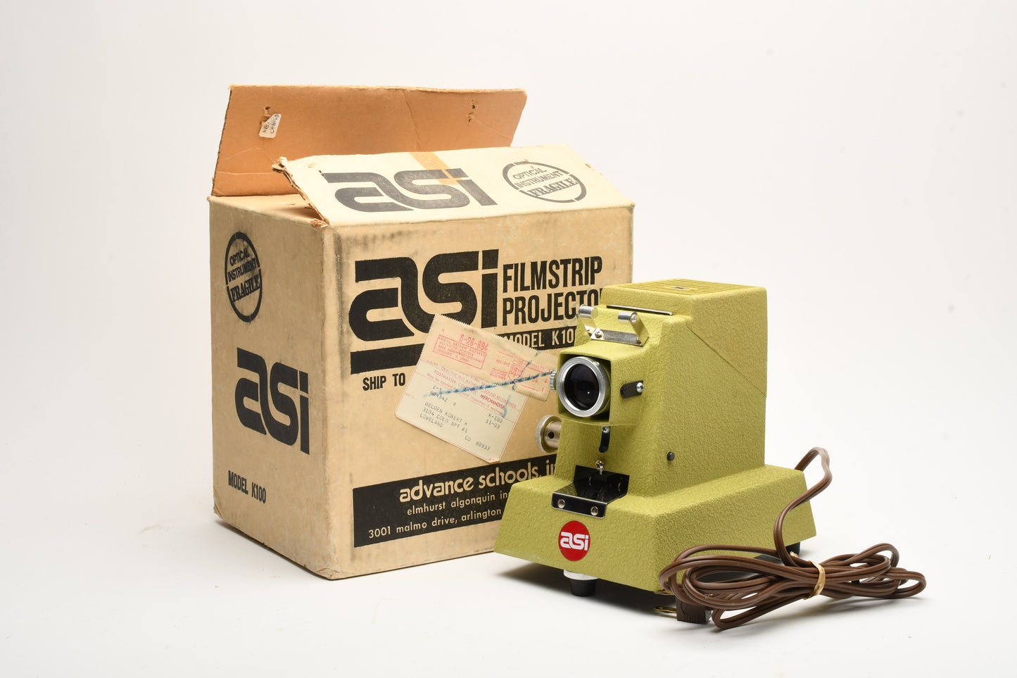 ASI Film Strip projector K100, Tested, great! Boxed