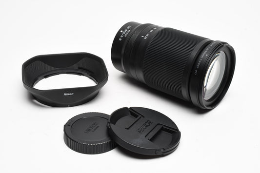 Nikon Nikkor Z 28-400mm F4-8 VR Telephoto Zoom Lens, Hood+Caps, Mint-