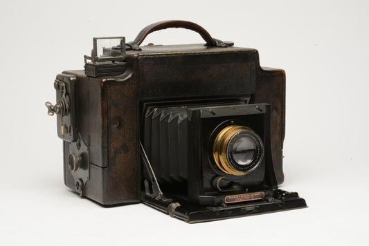 Folmer & Schwing Graflex 3A Camera w/DOPP 1B Celor 150mm f4.8 Lens, Nice Vintage