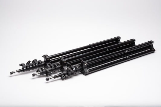 Set of 3 Interfit LS101 Studio Essentials Lightweight light stands 7'6" *Read
