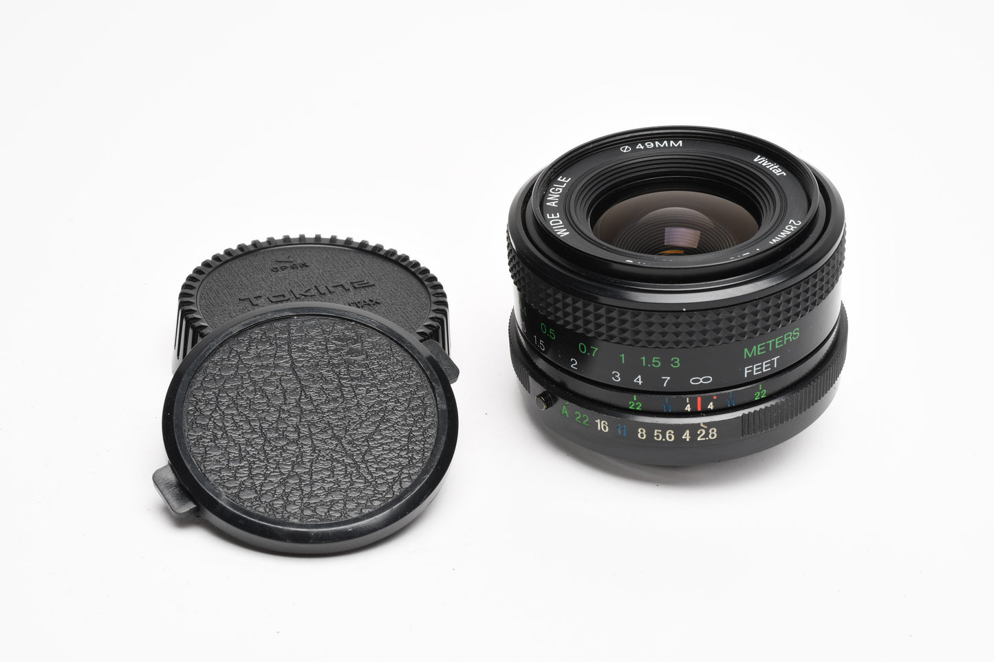 Vivitar 28mm f2.8 MC wide angle lens for Pentax PK mount, caps, clean
