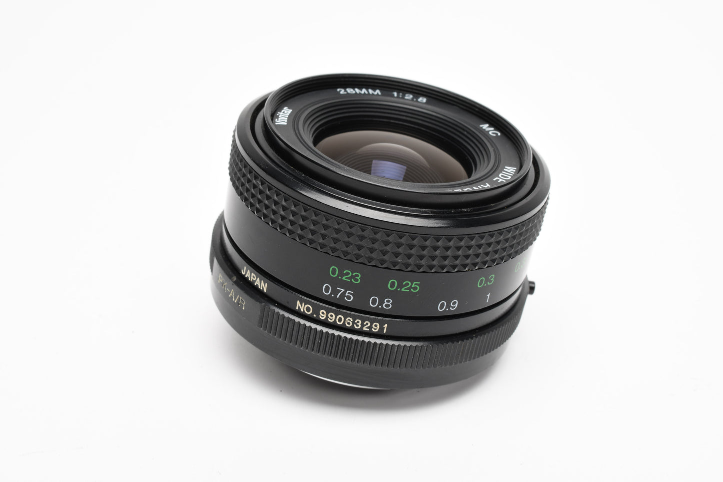 Vivitar 28mm f2.8 MC wide angle lens for Pentax PK mount, caps, clean