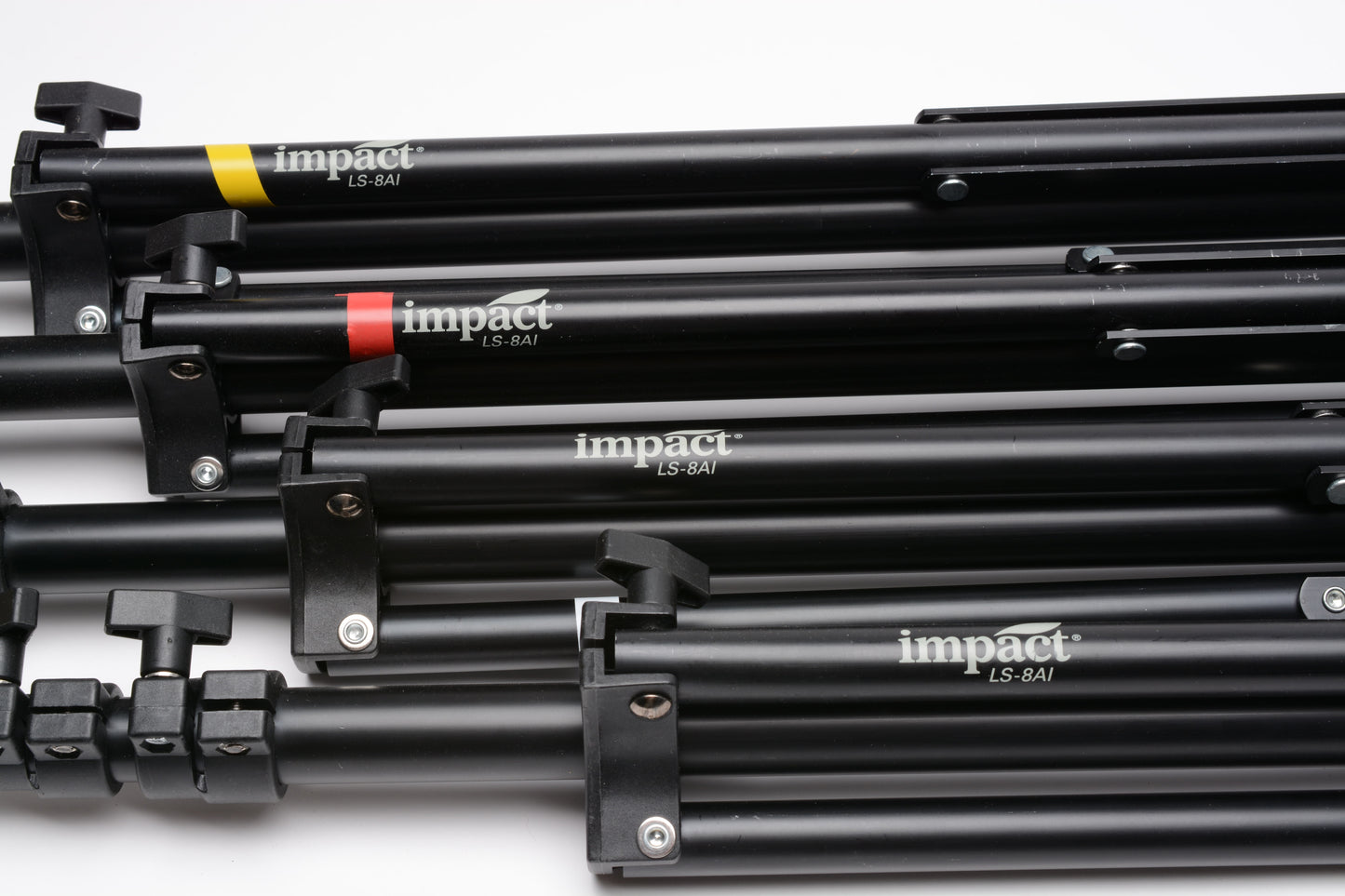 Set of 4 Impact LS-8AI Studio Lightweight Air cushioned light stands 8", Great!