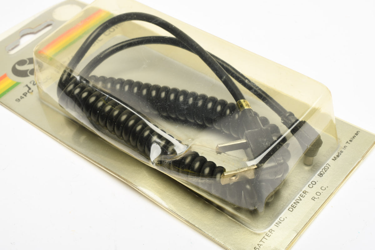 Satter PC to AC Coiled sync cord ~24", New