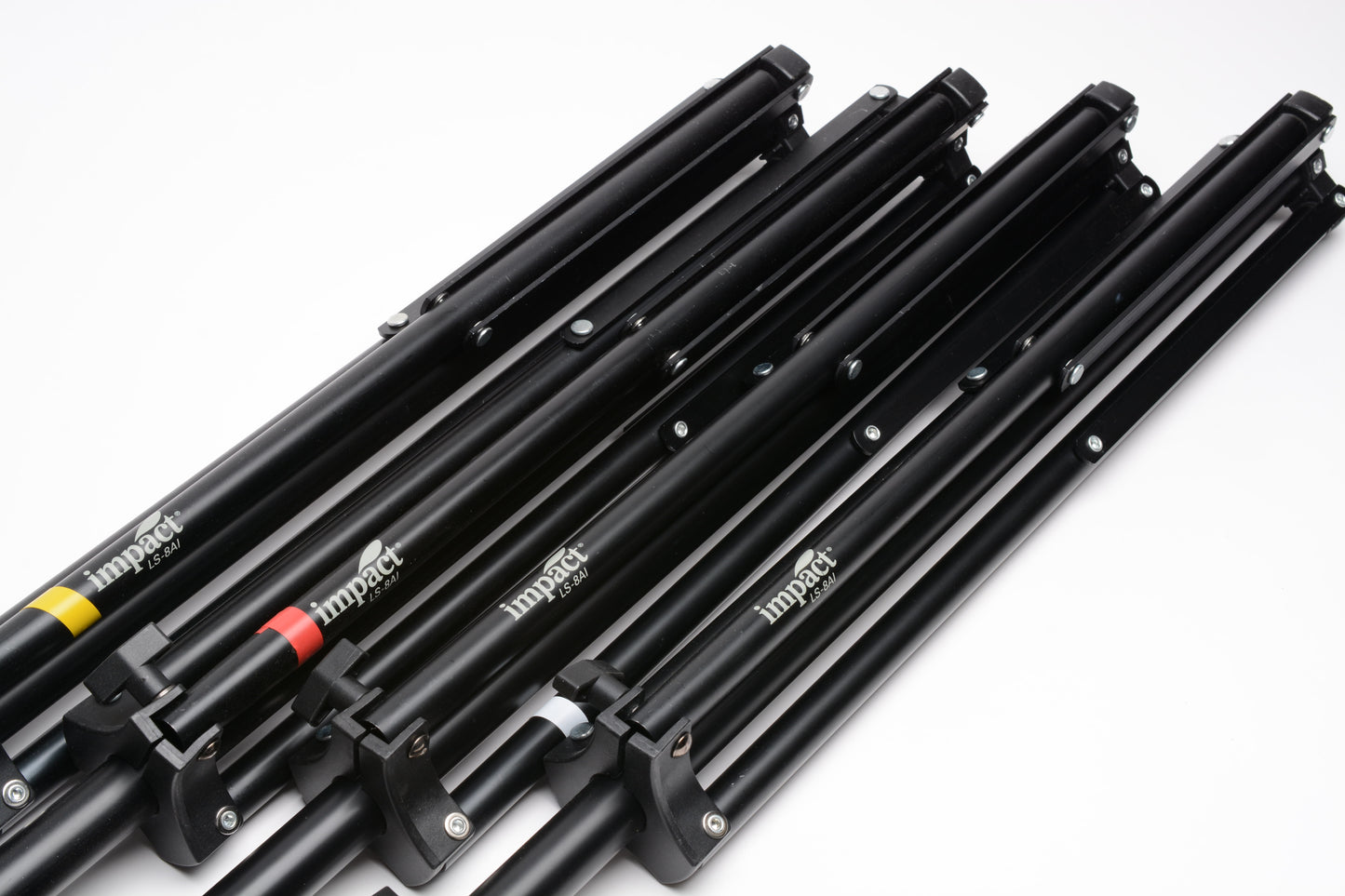 Set of 4 Impact LS-8AI Studio Lightweight Air cushioned light stands 8", Great!