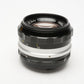 Nikon Nikkor-S.C 50mm f1.4 Non-AI Prime lens, caps, sharp! Nice
