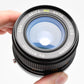 Deitz 28mm f2.8 MC wide angle lens for Olympus OM mount, caps, clean