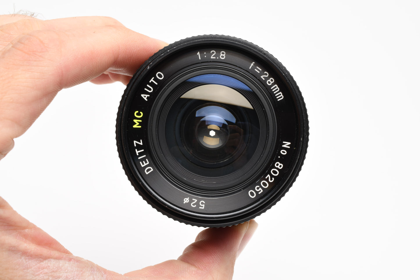 Deitz 28mm f2.8 MC wide angle lens for Olympus OM mount, caps, clean