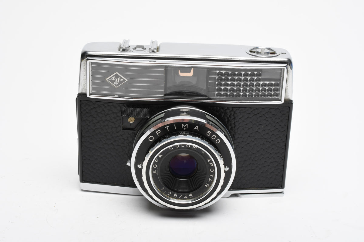 Agfa Optima 500 35mm Rangefinder Camera With Case, Tested, Works!