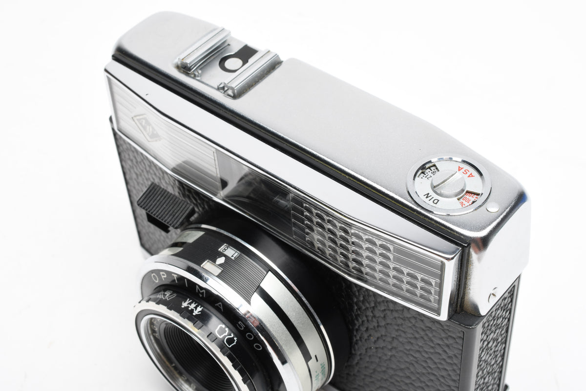 Agfa Optima 500 35mm Rangefinder Camera With Case, Tested, Works!
