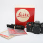 Leica R3 Electronic 35mm SLR body (Black), Boxed, strap+papers, tested