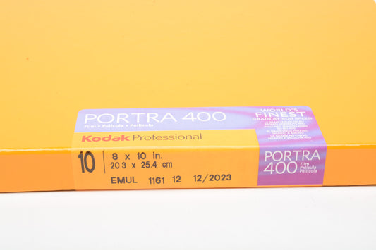 Kodak Portra 400 Color Negative Film 8x10" 10 Sheets Expired 10/20 Cold Stored