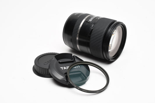 Tamron AF 28-300mm f3.5-6.3 PZD Di Tele Zoom lens 010 for Canon EF, Hood+UV