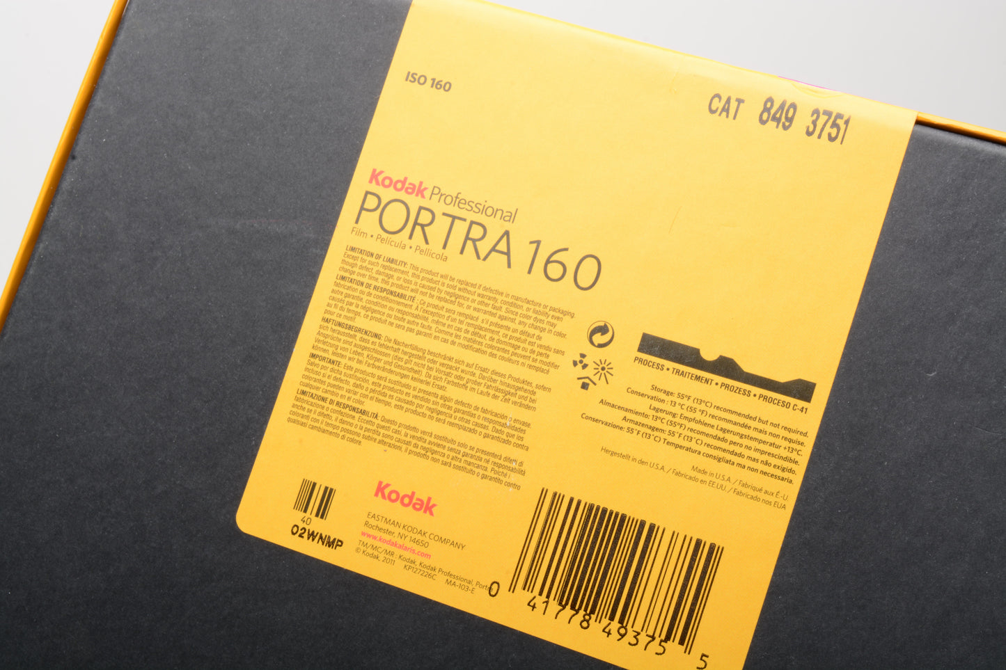 Kodak Portra 160 Color Negative Film 8x10" 10 Sheets Expired 10/20 Cold Stored