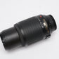 Nikon AF-S Nikkor 55-200mm F4-5.6G ED DX VR zoom lens, caps+Pouch