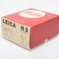 Leica R3 Electronic 35mm SLR body (Black), Boxed, strap+papers, tested