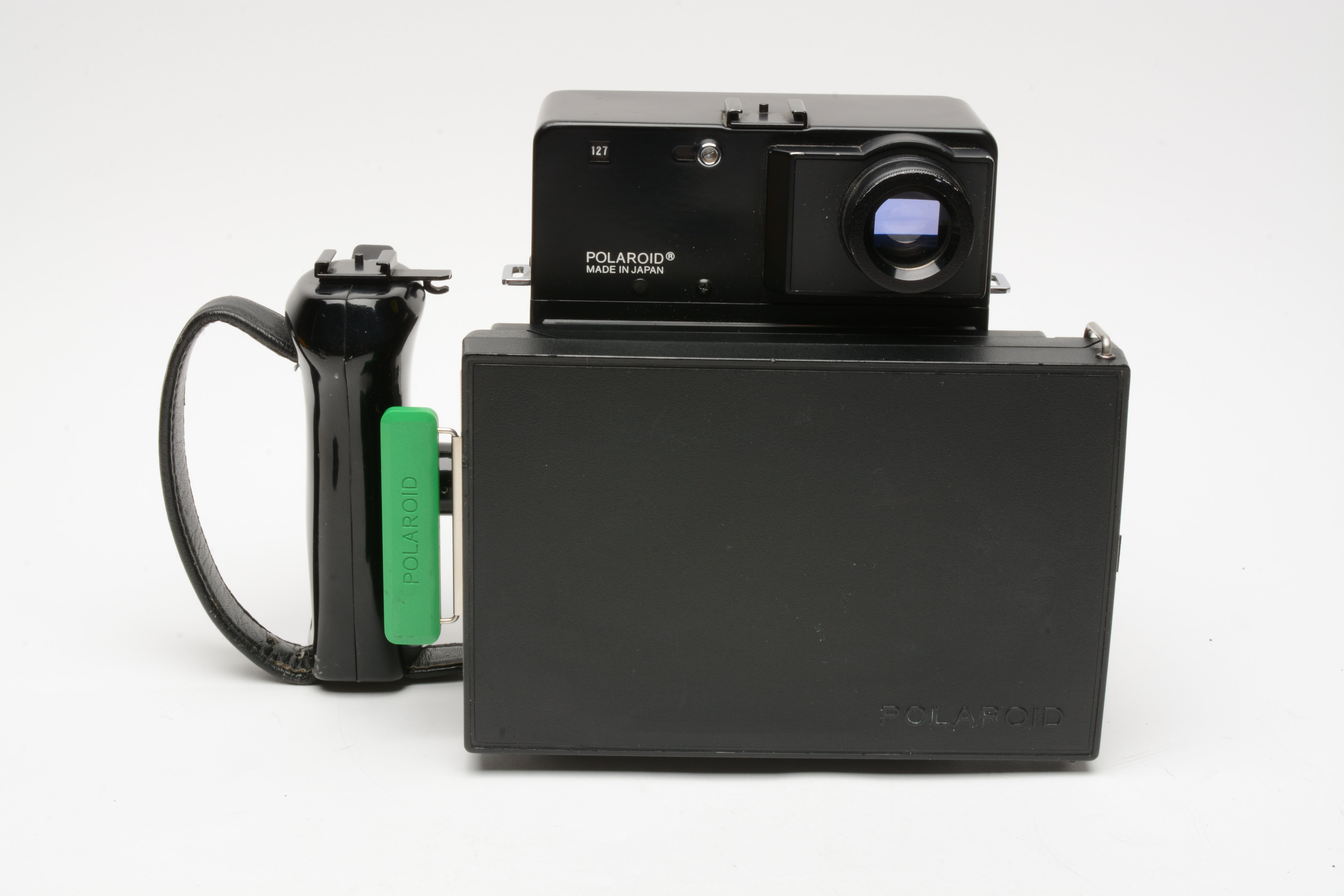 Polaroid 600SE Instant Camera w/Mamiya 127mm F4.7, New seals