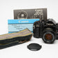 Canon A-1 35mm SLR Body w/50mm f1.8 Canon FD Lens + Cap, Strap, Manuals, Full Seals!