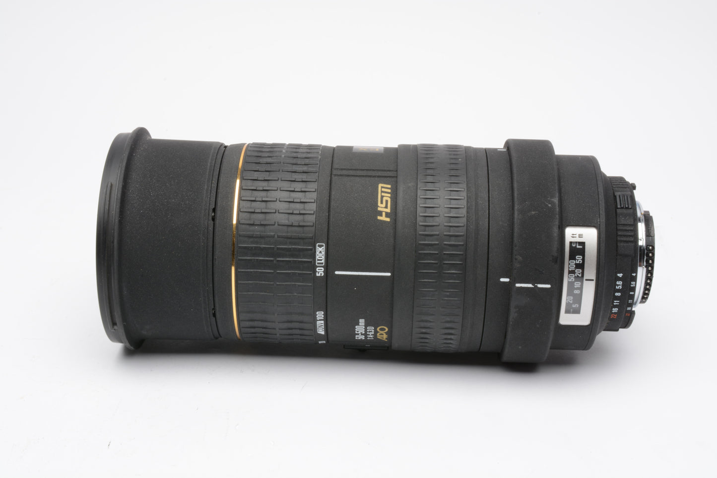 Sigma EX 50-500mm F4-6.3 D APO HSM For Nikon, Case, collar, UV, Manual Focus Only!