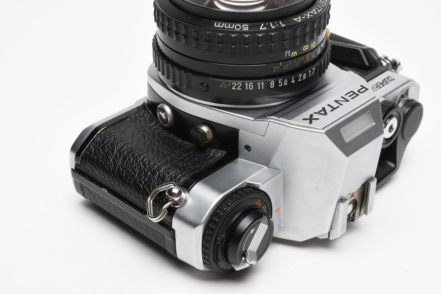Pentax Super Program 35mm SLR w/50mm F1.7 lens, strap, tested Great!