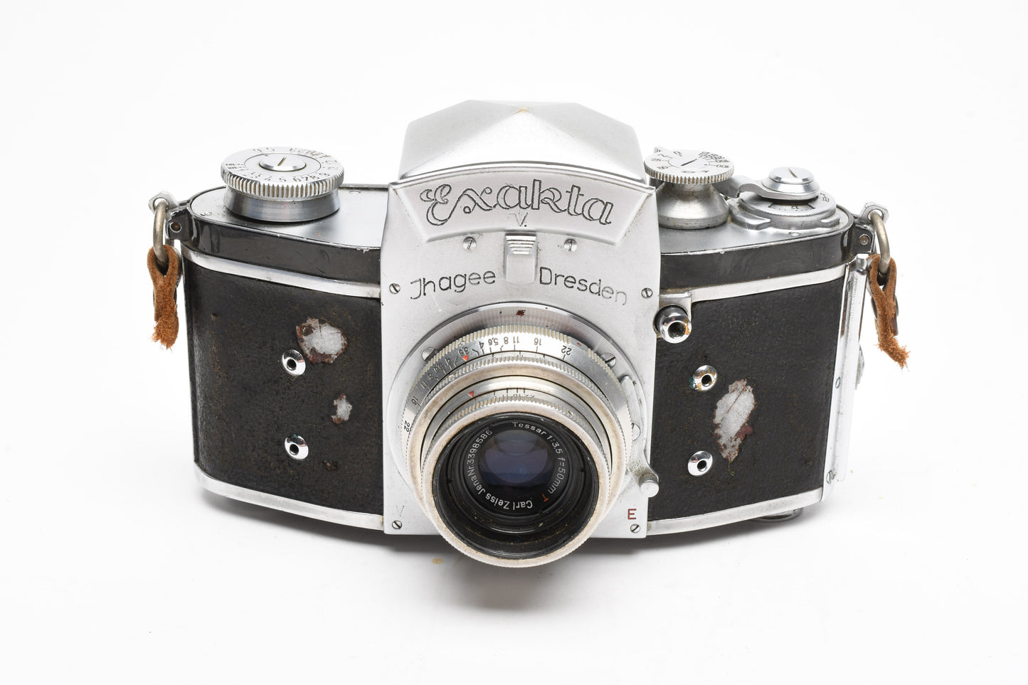 Exakta V w/Tessar 50mm f3.5 lens, UV, Tested, works well