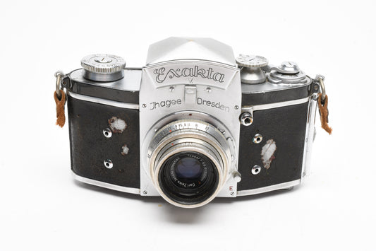 Exakta V w/Tessar 50mm f3.5 lens, UV, Tested, works well