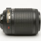 Nikon AF-S 55-200mm f4-5.6G ED VR DX, caps + UV filter, very clean