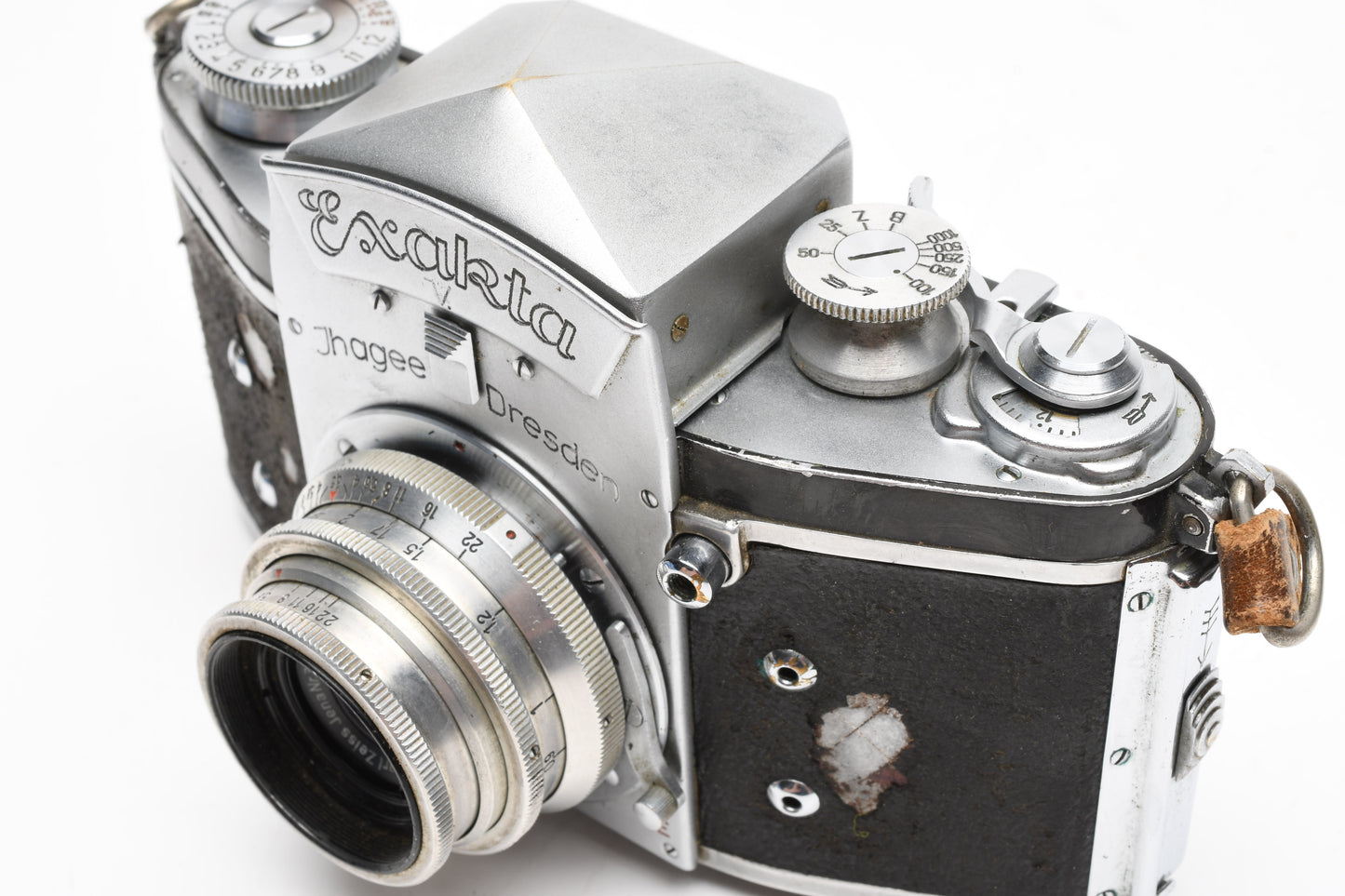 Exakta V w/Tessar 50mm f3.5 lens, UV, Tested, works well
