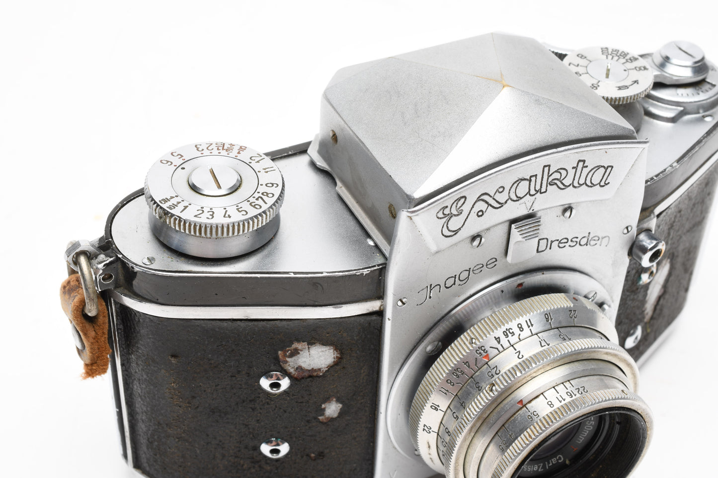 Exakta V w/Tessar 50mm f3.5 lens, UV, Tested, works well