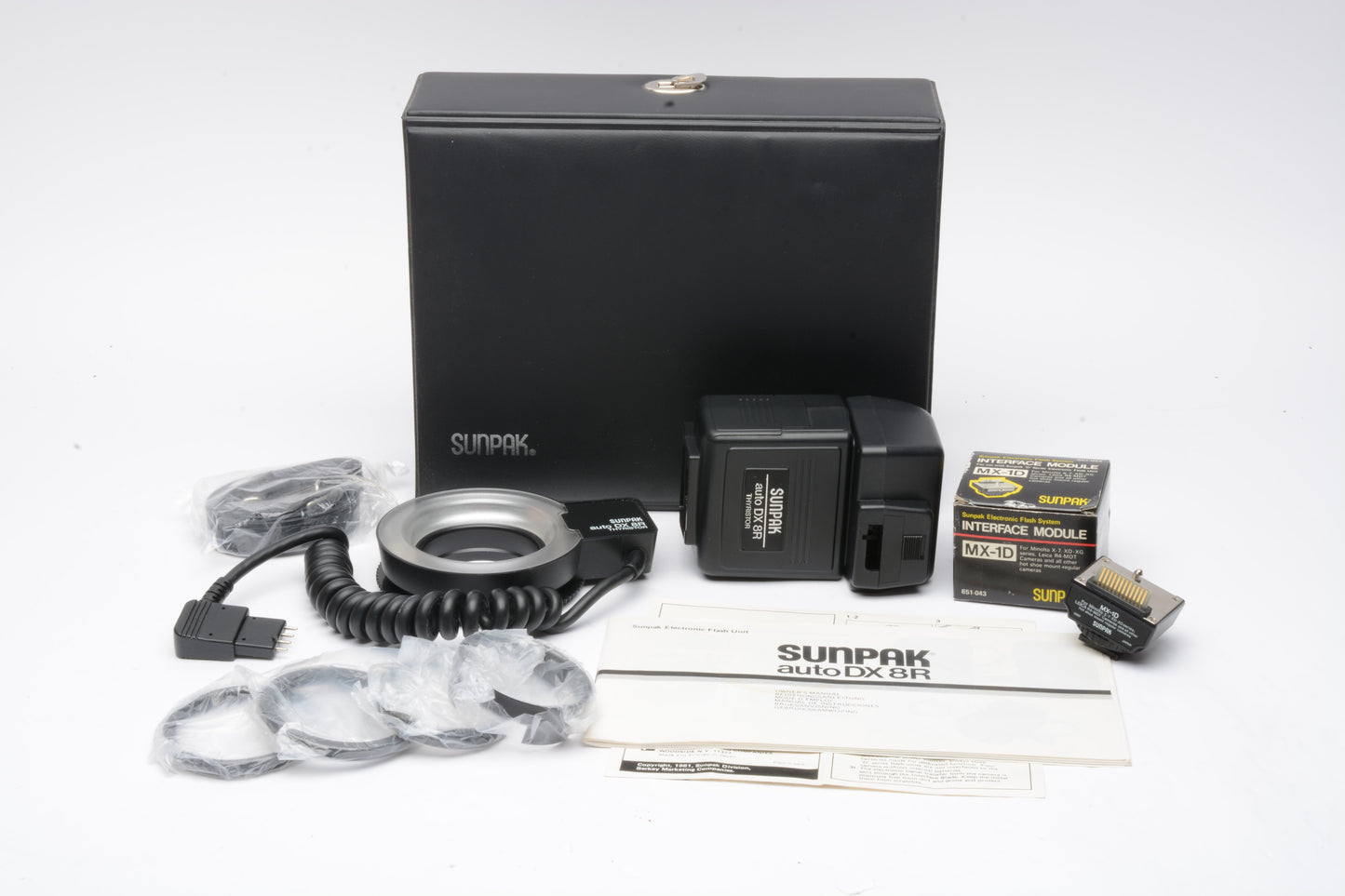 Sunpak auto DX 8R Ring light flash for great macro w/Minolta MX-1D module