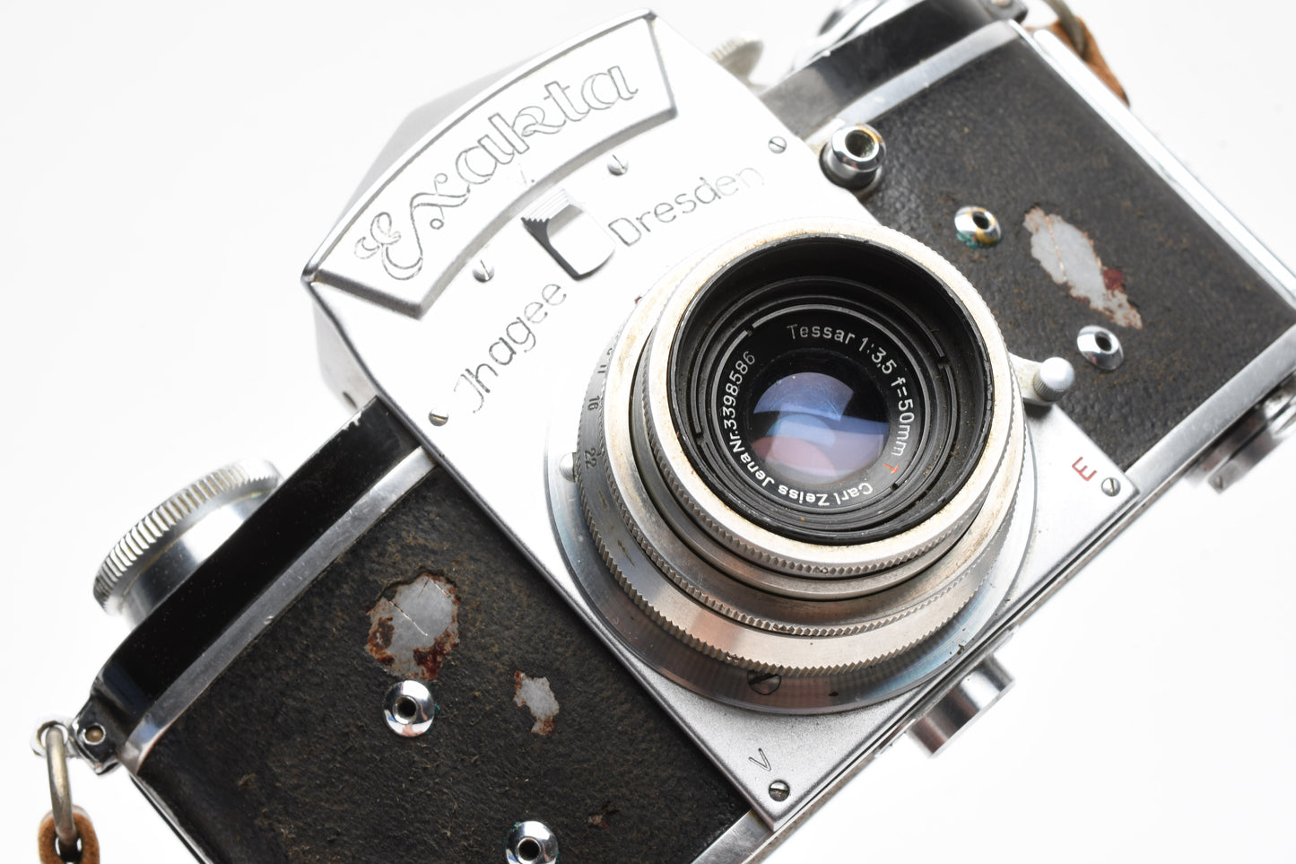 Exakta V w/Tessar 50mm f3.5 lens, UV, Tested, works well