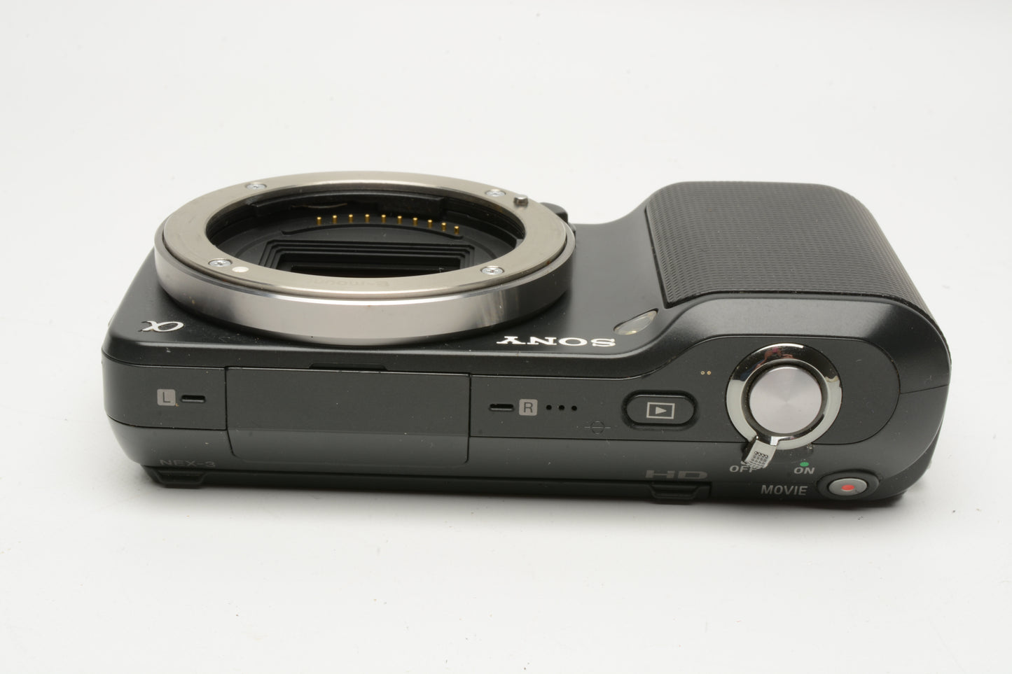 Sony NEX-3 camera body, 2batts, charger, strap +Flash, Only 6750 Acts