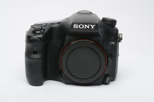 Sony A77 II ILCA-77M2 DSLR Body, 2batts, charger, manual, only 14,679 acts!