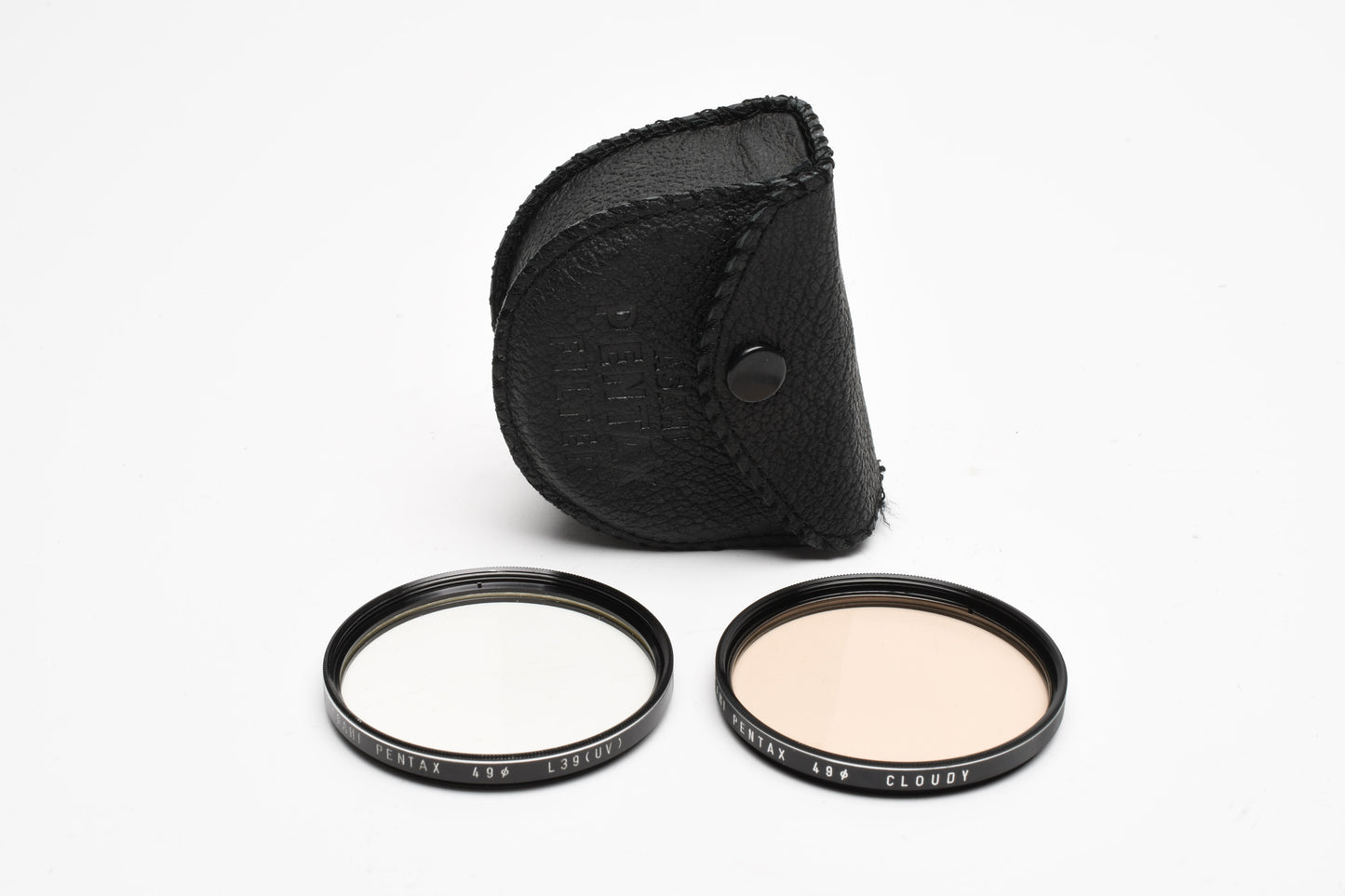 Pentax set of 2 49mm filters:  L39 UV and Cloudy, in case