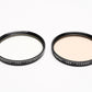 Pentax set of 2 49mm filters:  L39 UV and Cloudy, in case