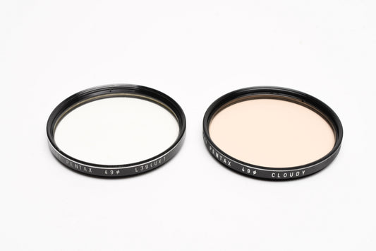 Pentax set of 2 49mm filters:  L39 UV and Cloudy, in case