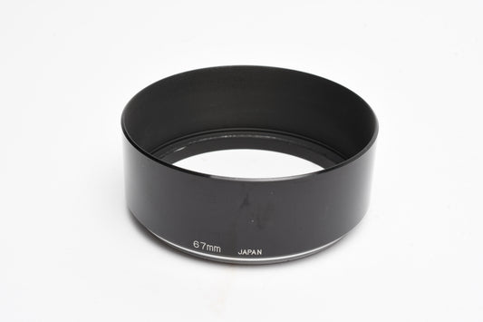 Vivitar Metal Lens Hood 67mm, Clean, 25mm deep