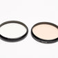 Pentax set of 2 49mm filters:  L39 UV and Cloudy, in case