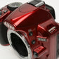 Nikon D3100 Red DSLR Body, battery, charger, strap, 15K Acts, Great!