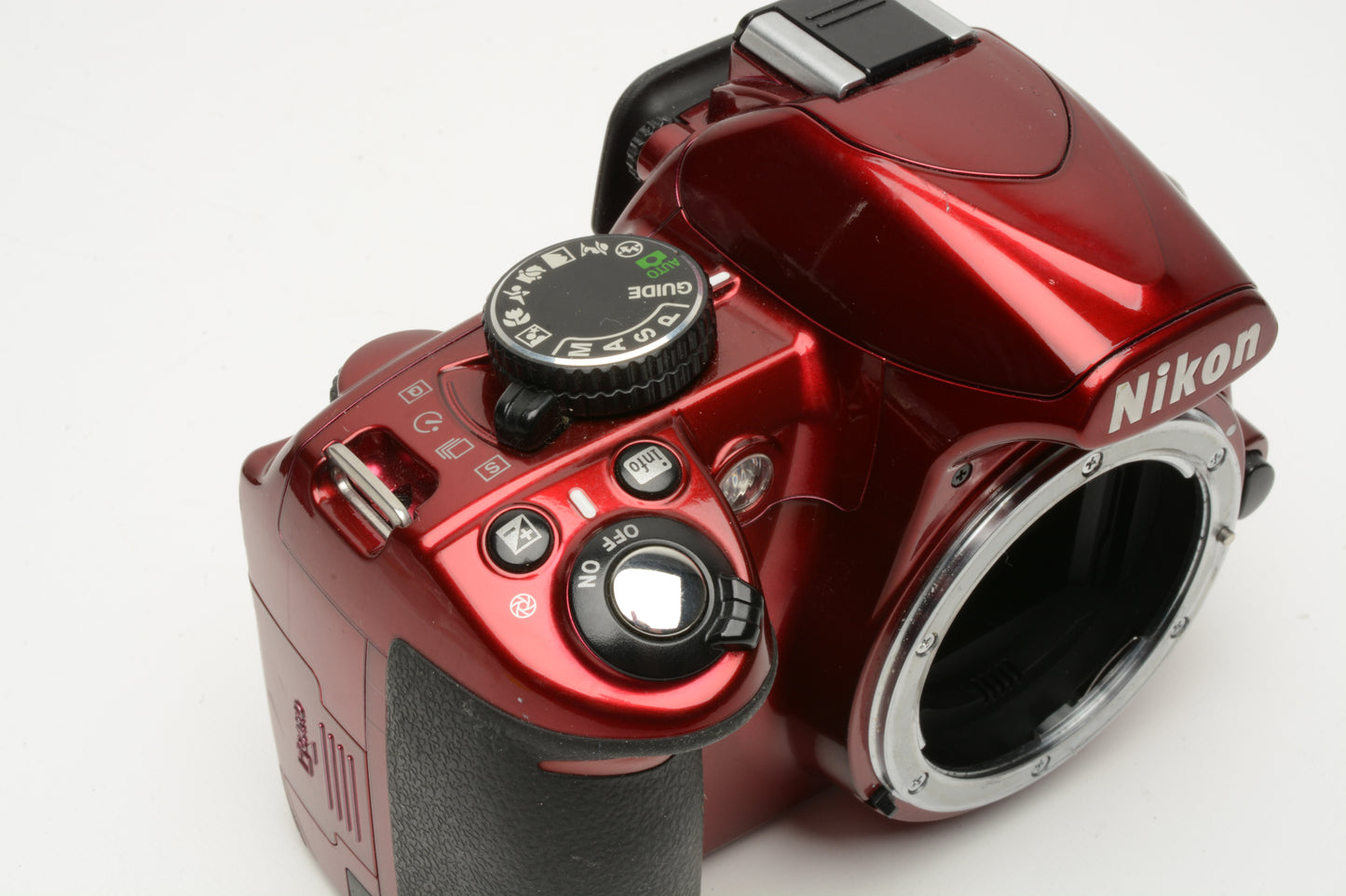 Nikon D3100 Red DSLR Body, battery, charger, strap, 15K Acts, Great!