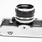 Petri Flex V 35mm SLR Film Camera w/55mm f2 Lens, 1/2 case, Tested