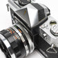 Petri Flex V 35mm SLR Film Camera w/55mm f2 Lens, 1/2 case, Tested